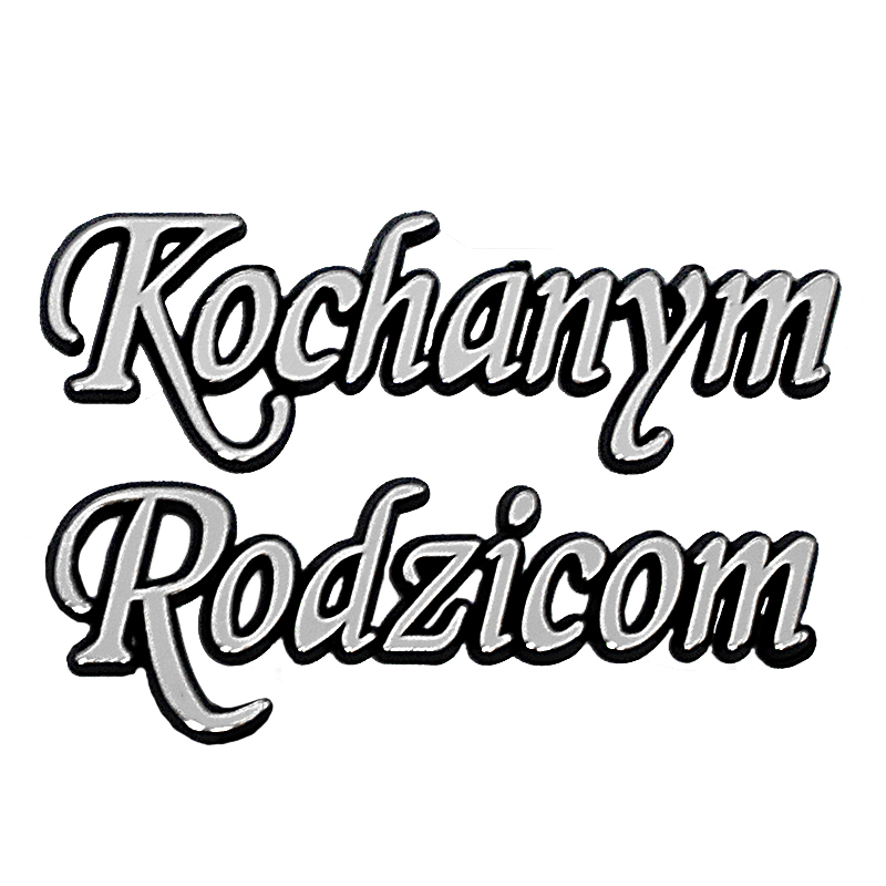 Napis Kochanemy Rodzicom srebrny