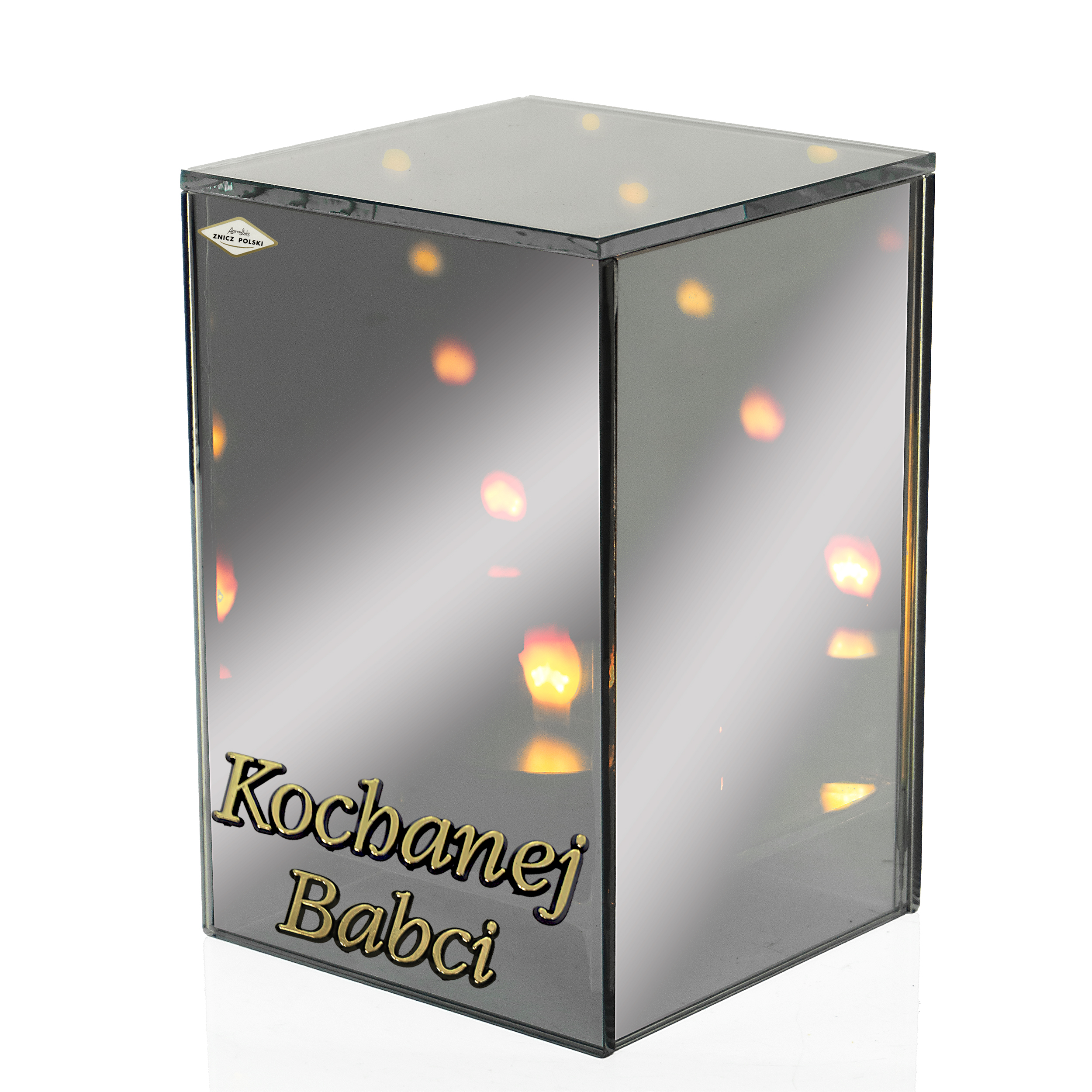 Znicz LED 3D na Baterie – Lustrzany Lampion Nagrobny | Opcjonalna Dedykacja