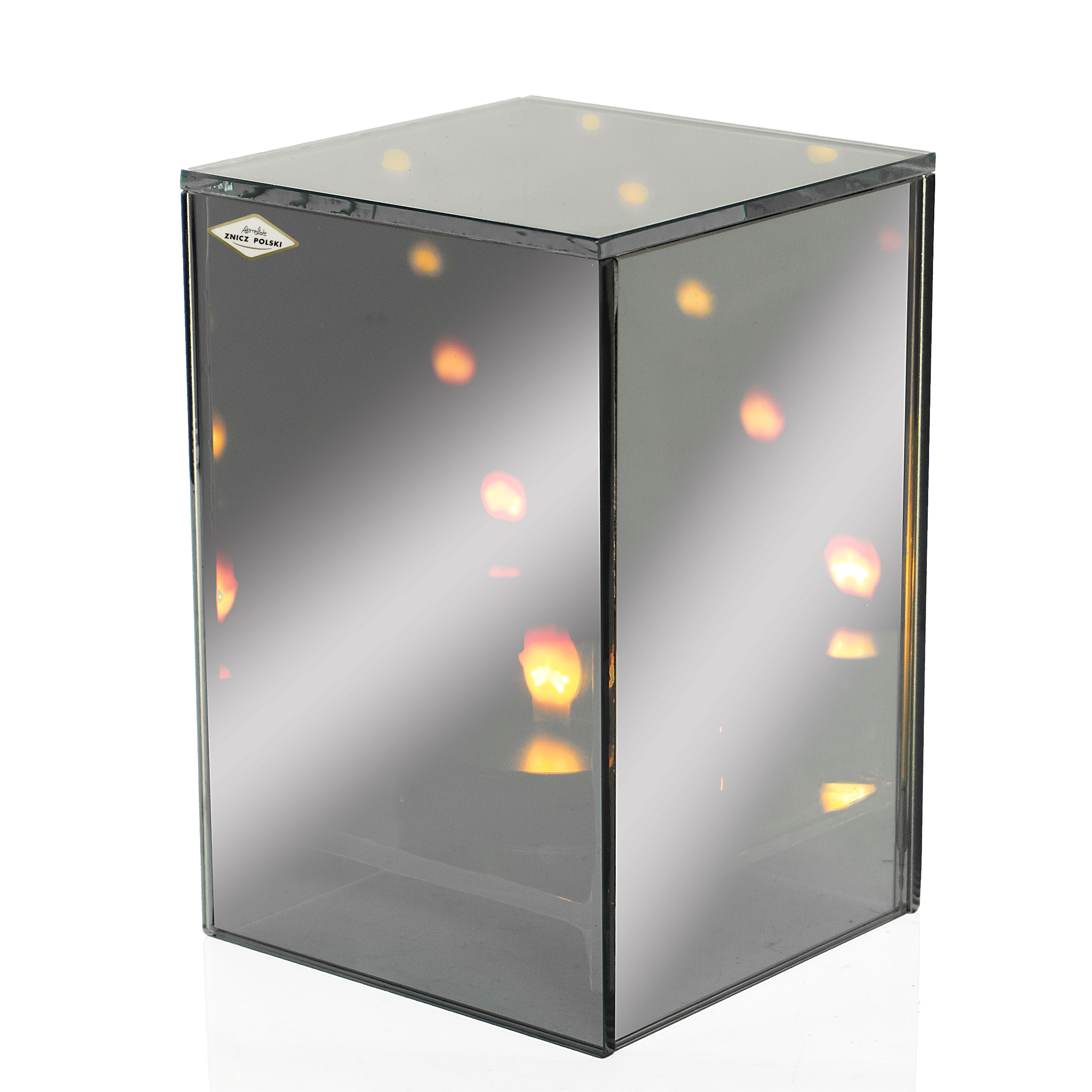 Znicz LED 3D na Baterie – Lustrzany Lampion Nagrobny | Opcjonalna Dedykacja