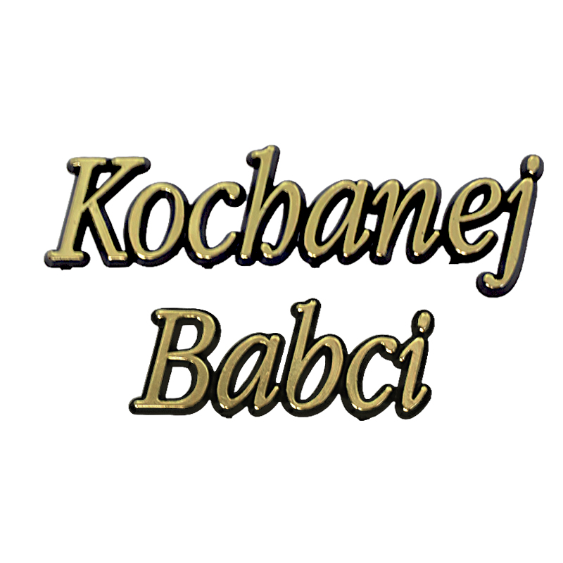 Napis Kochanej Babci złoty