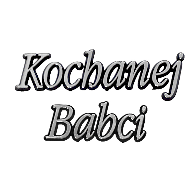 Napis Kochanej Babci srebrny