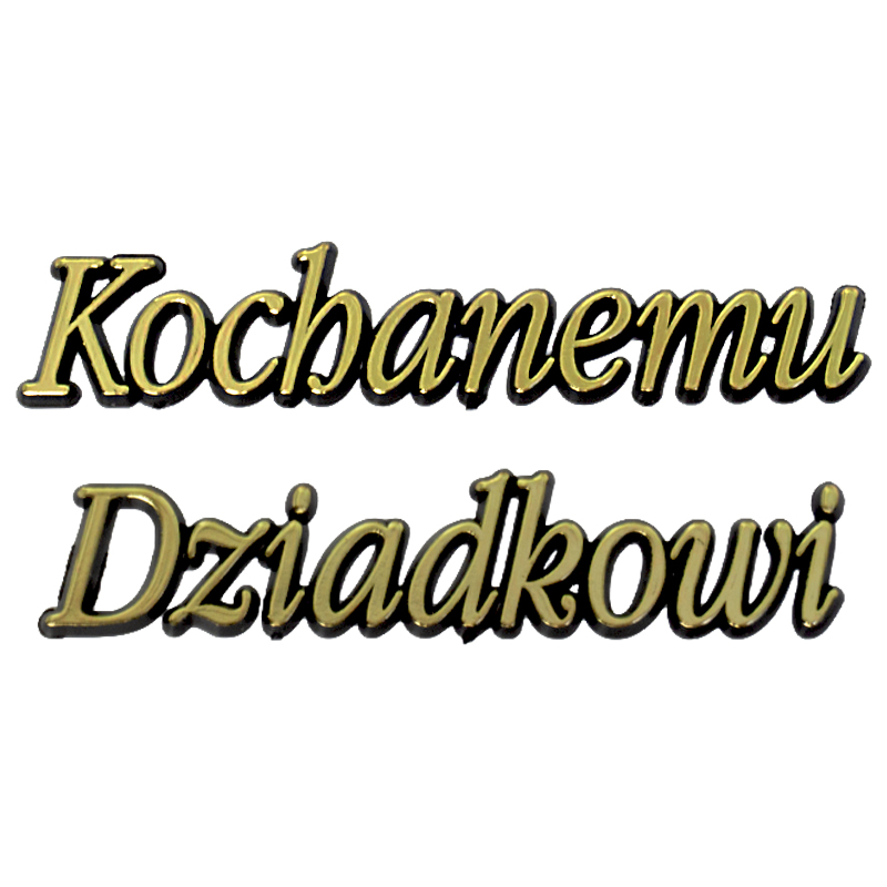 Napis Kochanemu Dziadkowi złoty