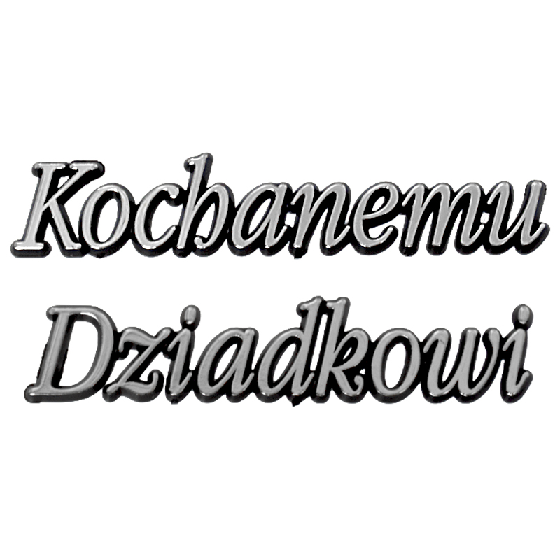Napis Kochanemu Dziadkowi srebrny