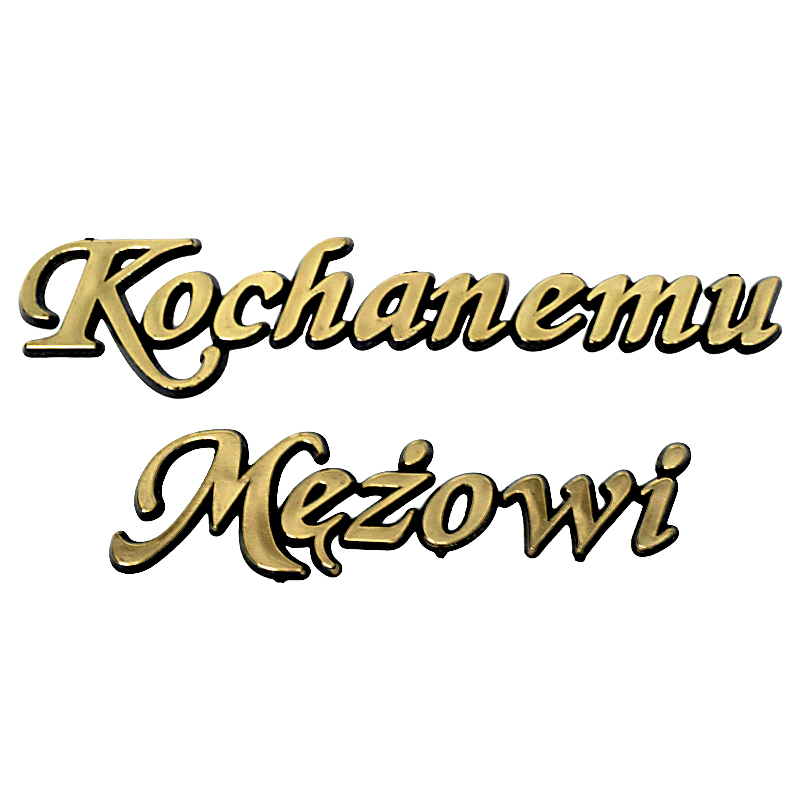 Napis Kochanemu Mężowi złoty