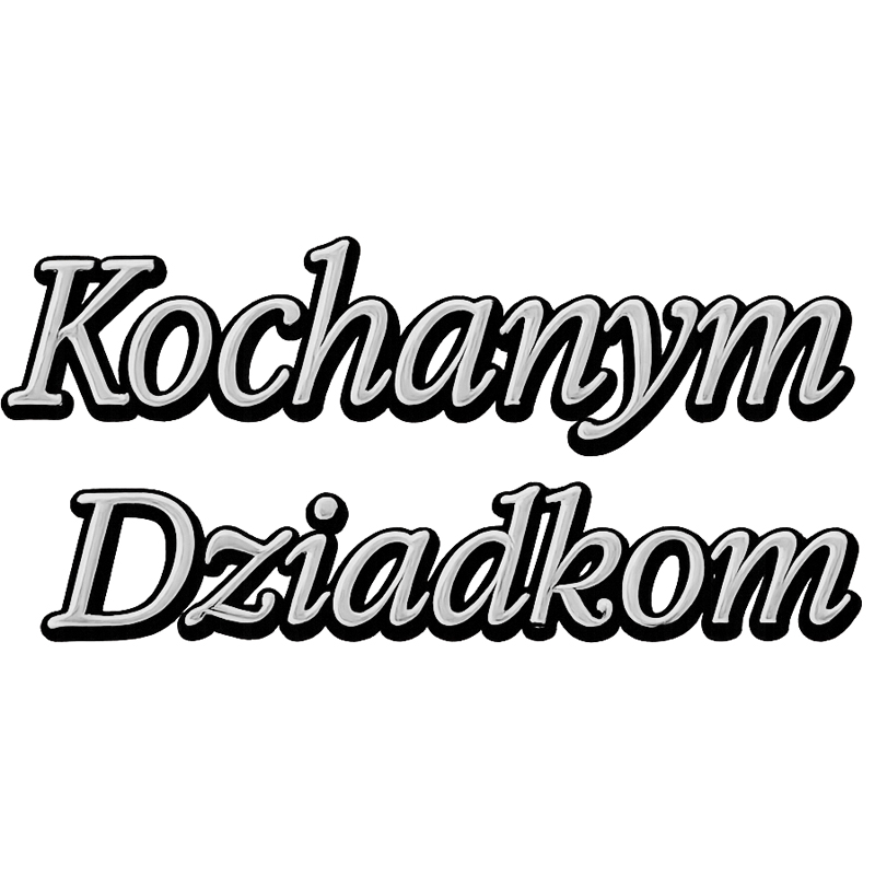 Napis Kochanym Dziadkom srebrny
