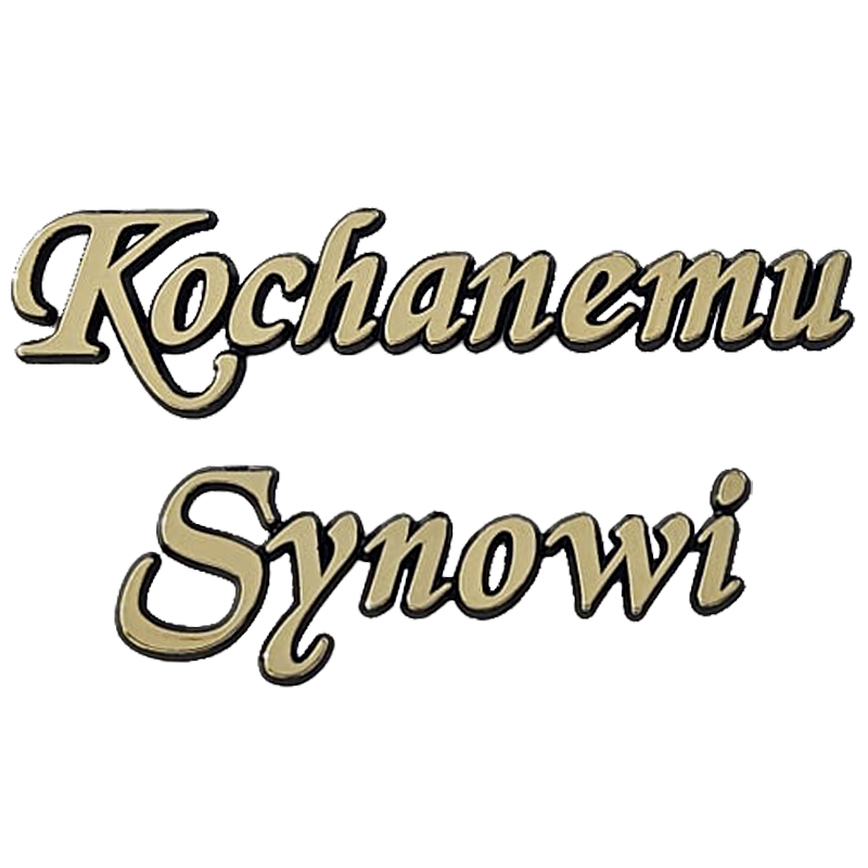 Napis Kochanemu Synowi złoty