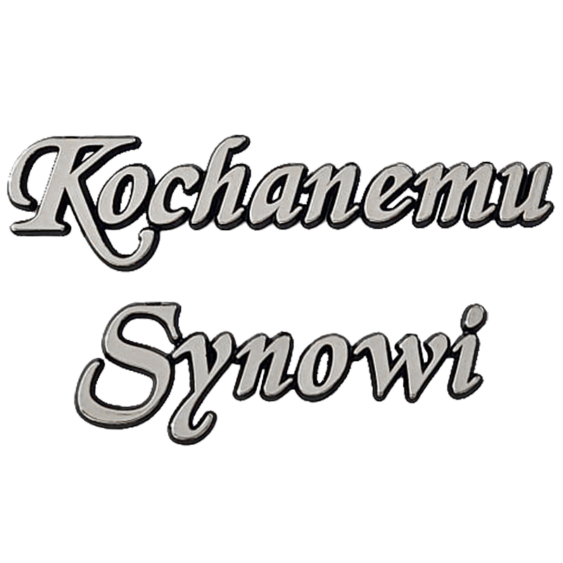 Napis Kochanemu Synowi srebrny