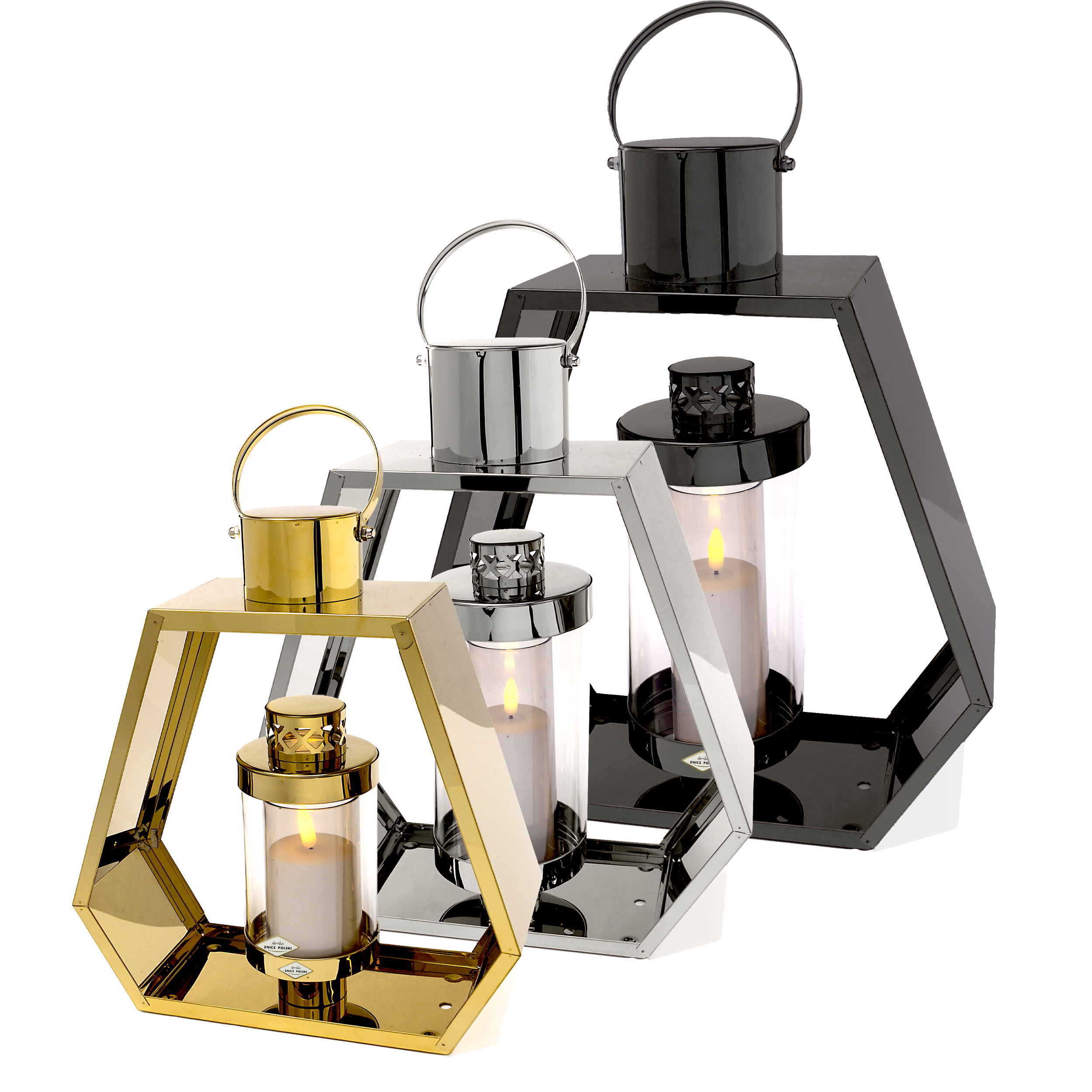 Znicz latarnia metalowa lampion nagrobny