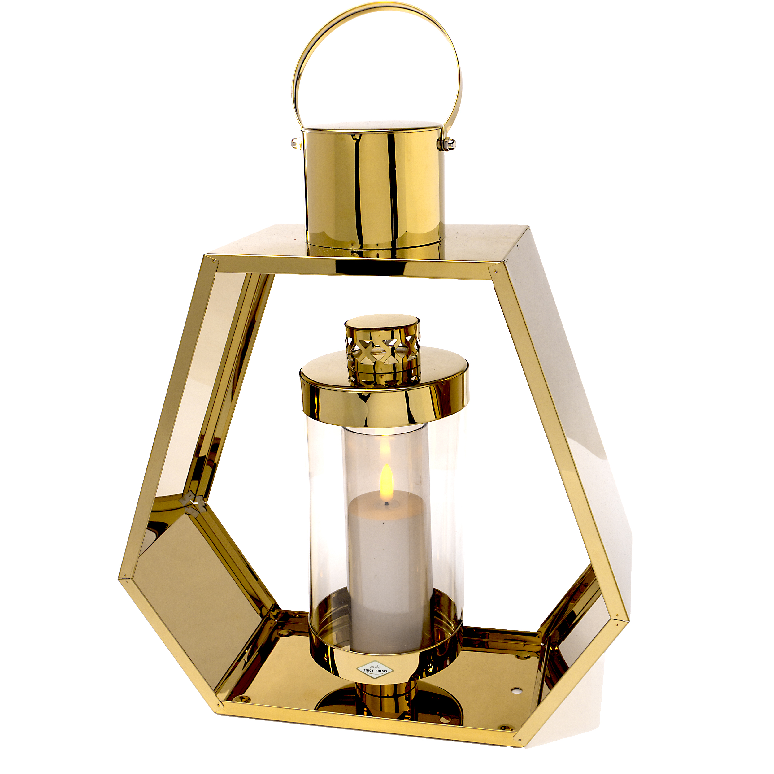 Znicz latarnia metalowa lampion nagrobny