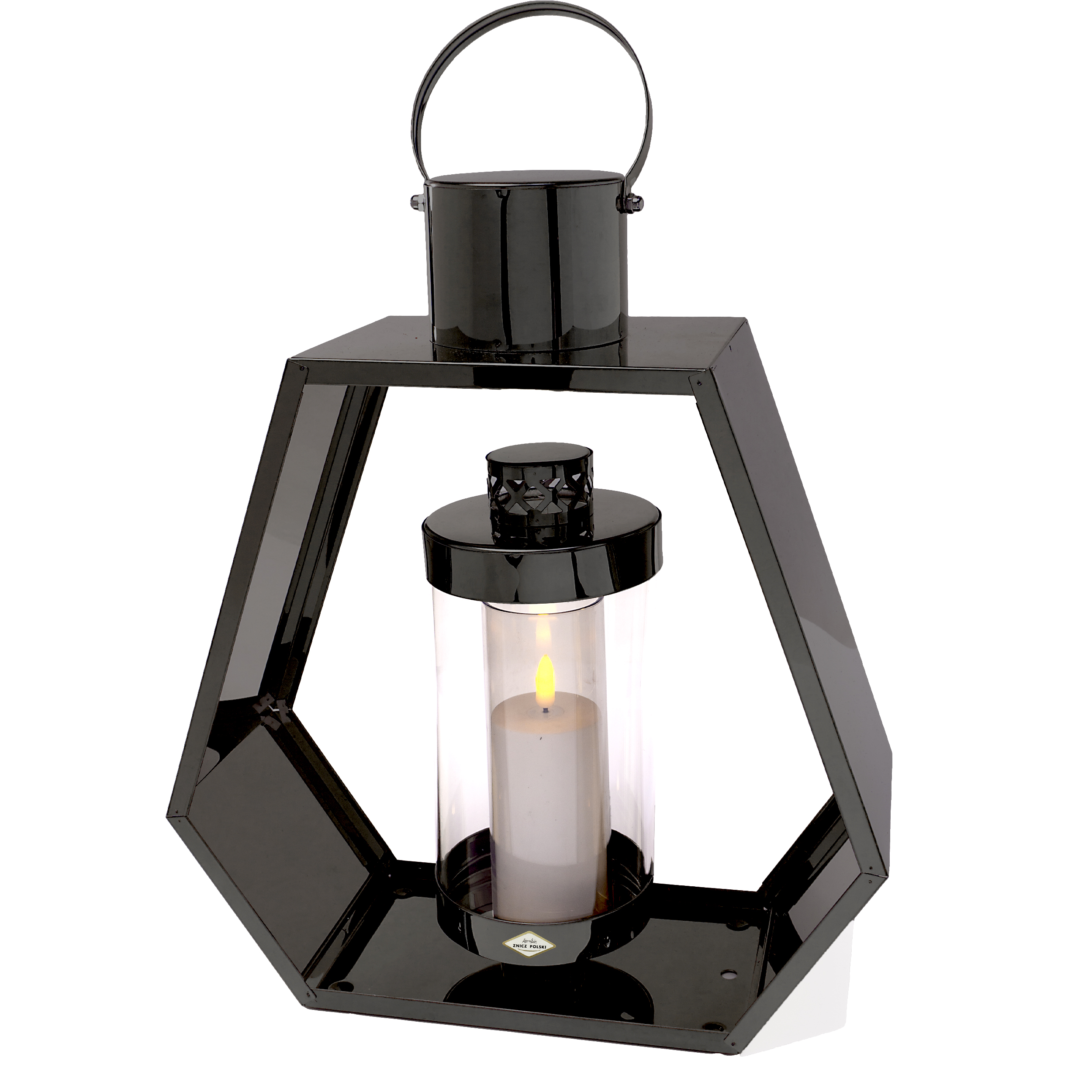 Znicz latarnia metalowa lampion nagrobny