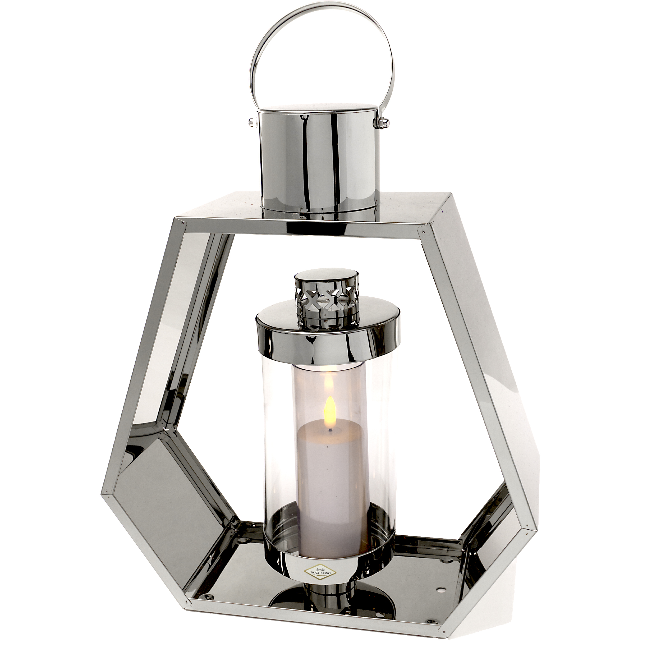 Znicz latarnia metalowa lampion nagrobny
