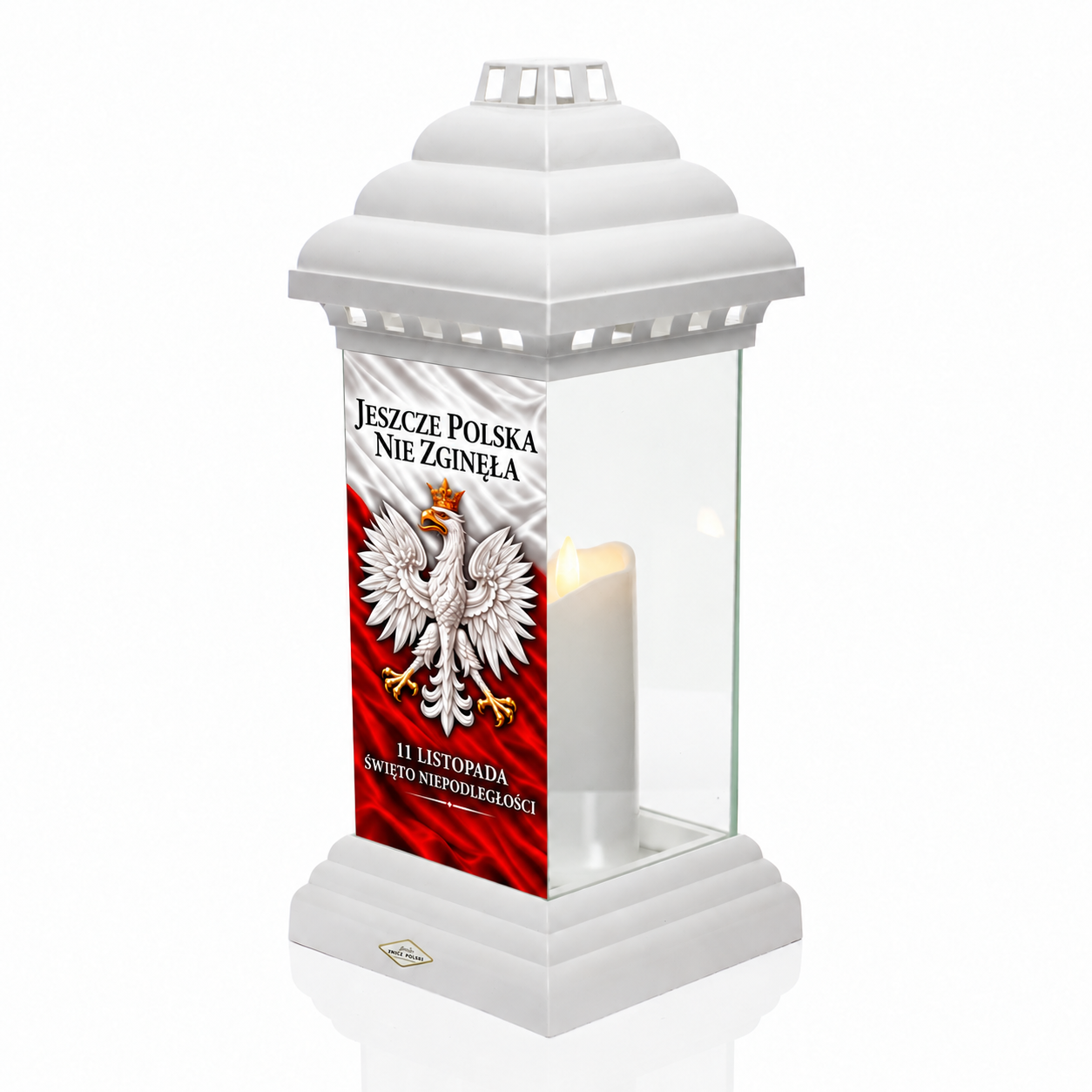 Znicz patriotyczny 11 Listopada z Orłem Białym – biały lub czarny